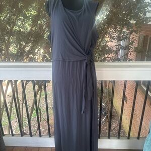 J. Jill Charcoal Sleeveless Maxi Dress